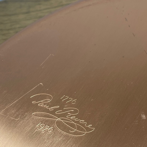 Long Handle Paul Revere Copper Oval Pan Fish Frying Skillet Au Gratin Saute 1976 - Picture 3 of 3